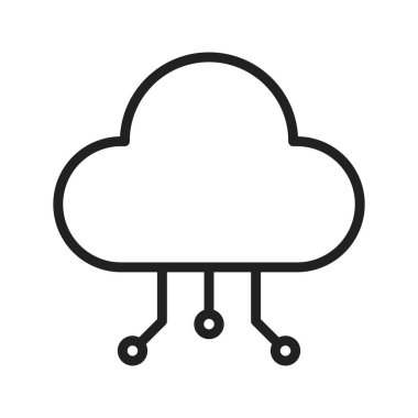 Bulut Veri Dağıtım simgesi vektör görüntüsü. Mobil uygulama web uygulaması ve yazdırma ortamı için uygundur.