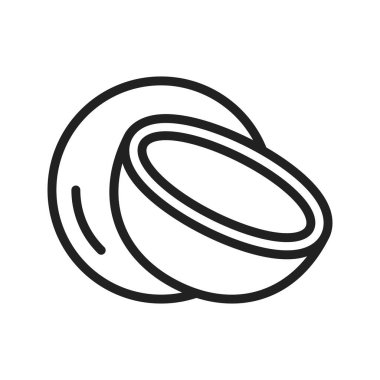 Hindistan cevizi ikonu vektör görüntüsü. Mobil uygulama web uygulaması ve yazdırma ortamı için uygundur.