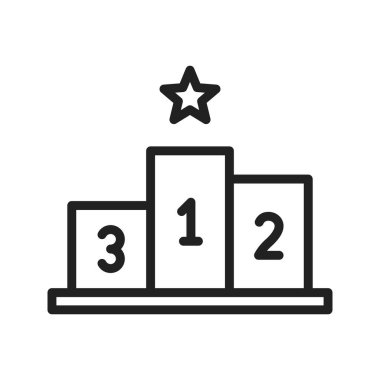 Rekabet simgesi vektör imajı. Mobil uygulama web uygulaması ve yazdırma ortamı için uygundur.