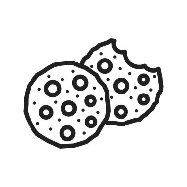 Kurabiyeler ikon vektör görüntüsü. Mobil uygulama web uygulaması ve yazdırma ortamı için uygundur.