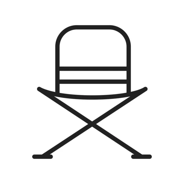 Camping Chair Icono Imagen Vectorial Adecuado Para Aplicaciones Móviles Aplicación — Vector de stock
