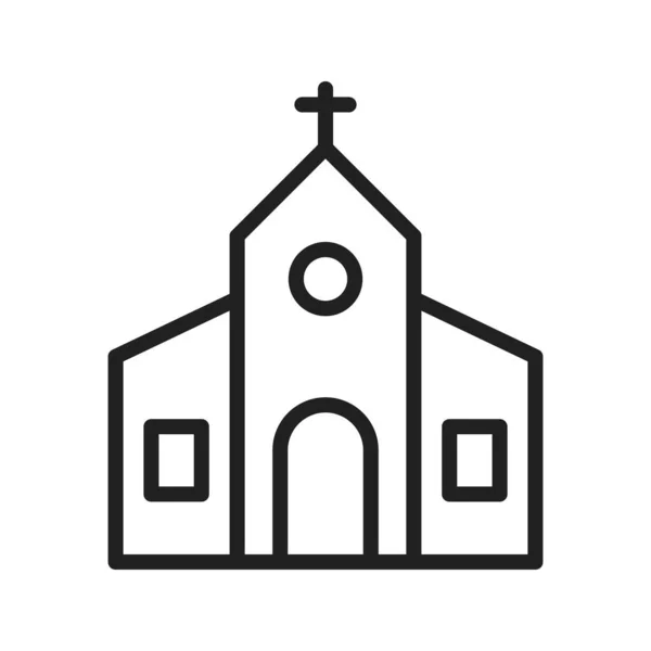 Iglesia Icono Imagen Vectorial Adecuado Para Aplicaciones Móviles Aplicación Web — Vector de stock