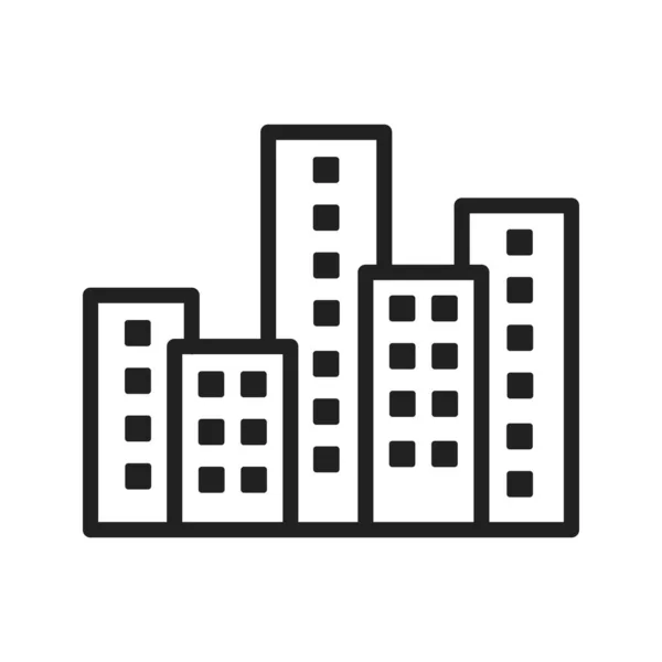 Dusk Simge Vektör Görüntüsünde Şehir Manzarası Mobil Uygulama Web Uygulaması — Stok Vektör