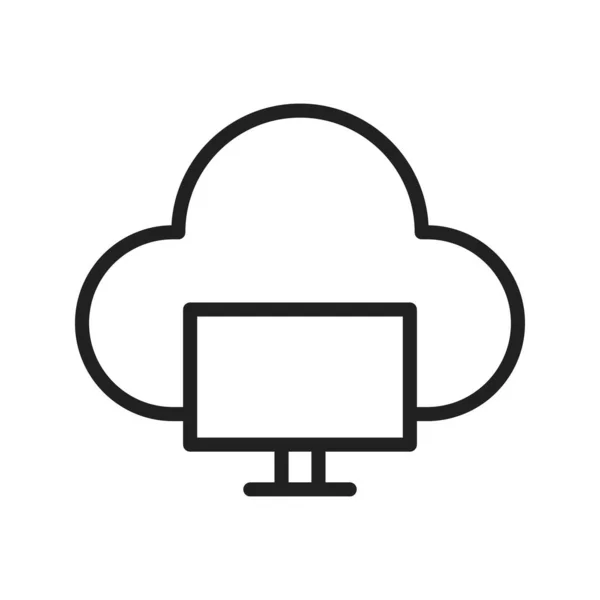 Cloud System Icoon Vector Afbeelding Geschikt Voor Mobiele Applicatie Webapplicatie — Stockvector