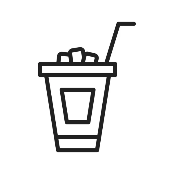 Imagen Vectorial Del Icono Bebida Fría Adecuado Para Aplicaciones Móviles — Archivo Imágenes Vectoriales
