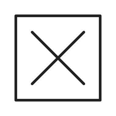 Çapraz Mark Düğmesi simge vektör görüntüsü. Mobil uygulama web uygulaması ve yazdırma ortamı için uygundur.