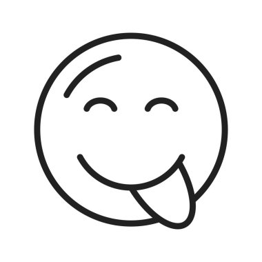 Yüze Tat Veren Yemek ikonu vektör görüntüsü. Mobil uygulama web uygulaması ve yazdırma ortamı için uygundur.