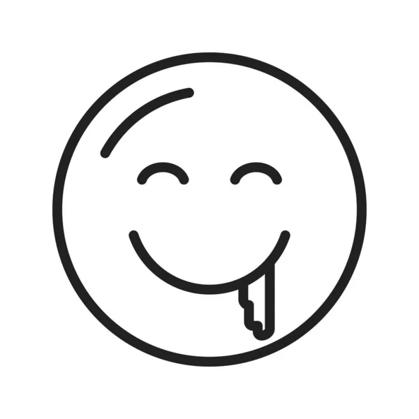 Sabberndes Gesicht Symbol Vektorbild Geeignet Für Mobile Applikationen Und Printmedien — Stockvektor