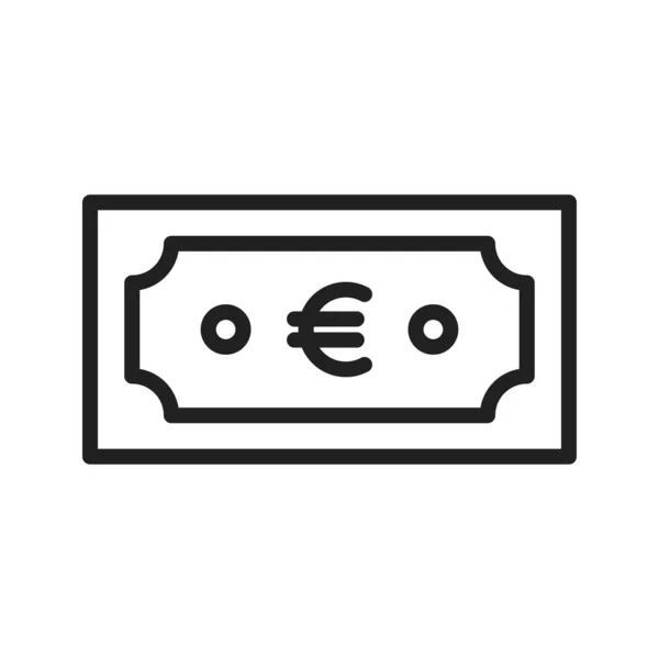 Іконопляне Зображення Euro Currency Використовується Мобільних Застосунків Веб Додатків Друкованих — стоковий вектор