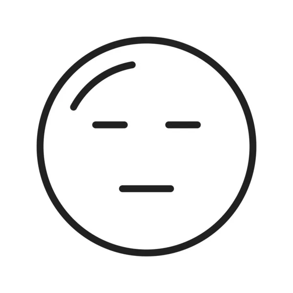 Ausdrucksloses Gesichtssymbol Vektorbild Geeignet Für Mobile Applikationen Und Printmedien — Stockvektor