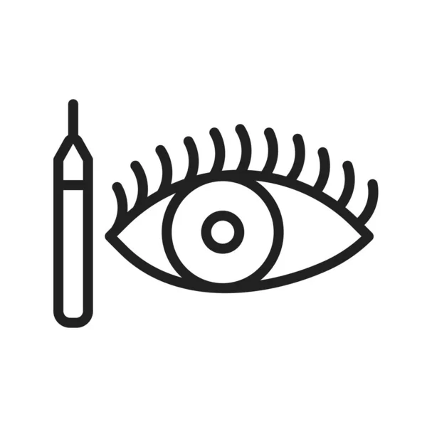 Occhio Con Icona Eyeliner Immagine Vettoriale Adatto Applicazioni Web Mobili — Vettoriale Stock