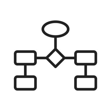 Akış şeması ikon vektör görüntüsü. Mobil uygulama web uygulaması ve yazdırma ortamı için uygundur.