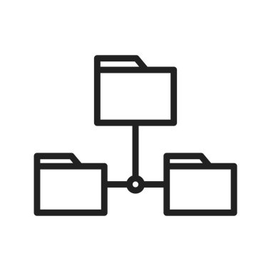 Dizin Paylaşımı Veri simgesi vektör resmi. Mobil uygulama web uygulaması ve yazdırma ortamı için uygundur.