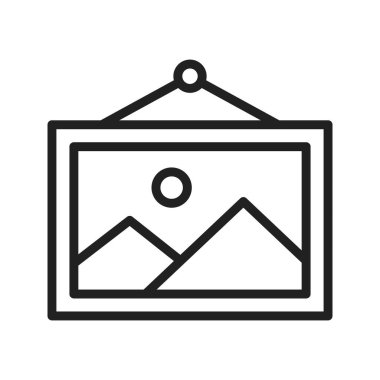 Çerçevelenmiş Resim simgesi vektör resmi. Mobil uygulama web uygulaması ve yazdırma ortamı için uygundur.