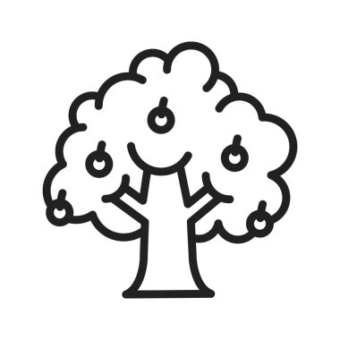 Meyve Ağacı ikonu vektör görüntüsü. Mobil uygulama web uygulaması ve yazdırma ortamı için uygundur.