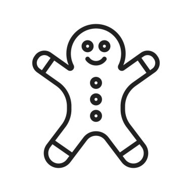Ginger Bread ikon vektör görüntüsü. Mobil uygulama web uygulaması ve yazdırma ortamı için uygundur.