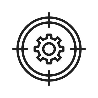 Hedef Yönetimi simge vektör görüntüsü. Mobil uygulama web uygulaması ve yazdırma ortamı için uygundur.