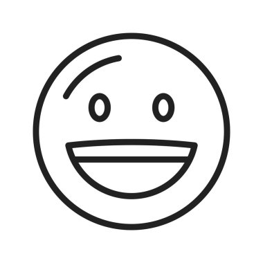 Sırıtan Yüz simgesi vektör görüntüsü. Mobil uygulama web uygulaması ve yazdırma ortamı için uygundur.