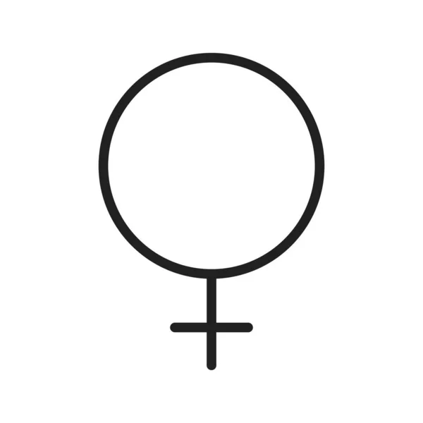 Imagen Vectorial Del Icono Signo Femenino Adecuado Para Aplicaciones Móviles — Vector de stock