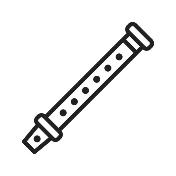 Flute Icon Vector Image Suitable Mobile Application Web Application Print — Stock Vector