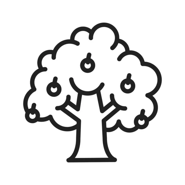 Векторное Изображение Иконки Фруктового Дерева Подходит Мобильных Приложений Веб Приложений — стоковый вектор