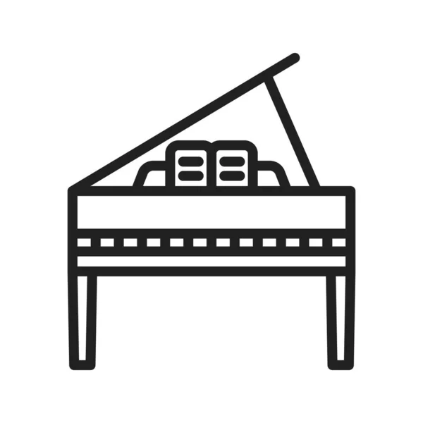 グランドピアノアイコンベクトル画像 モバイルアプリケーションのWebアプリケーションと印刷メディアに適しています — ストックベクタ
