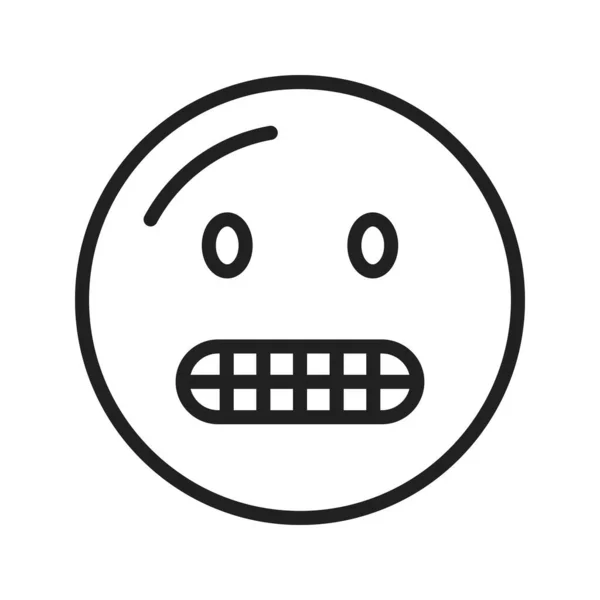 Grimacing Face Symbolvektorbild Geeignet Für Mobile Applikationen Und Printmedien — Stockvektor