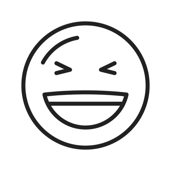 Grinning Squinting Face Icon Vector Image Suitable Mobile Application Web — Stock Vector