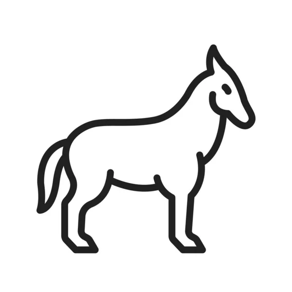 Paardenpictogram Vectorafbeelding Geschikt Voor Mobiele Applicatie Webapplicatie Printmedia — Stockvector