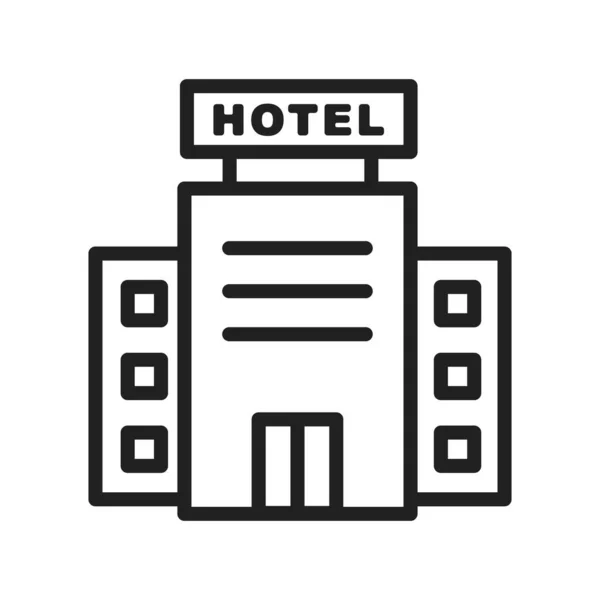 Immagine Vettoriale Icona Dell Hotel Adatto Applicazioni Web Mobili Supporti — Vettoriale Stock