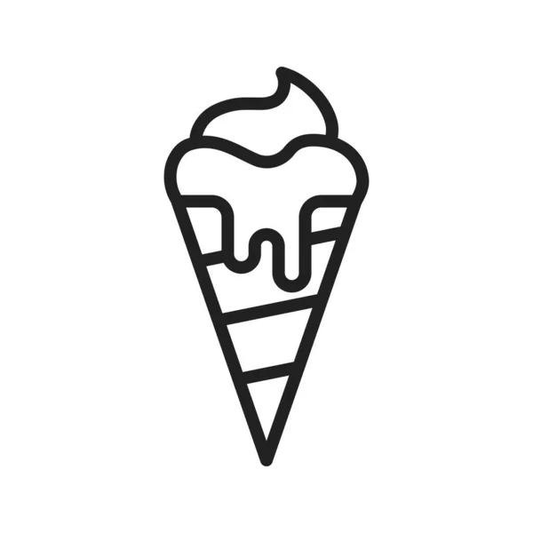 Icecream Kúp Ikon Vektor Kép Mobilalkalmazás Webes Alkalmazáshoz Nyomtatott Médiához — Stock Vector