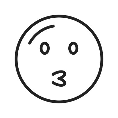 Öpüşen Yüz simgesi vektör görüntüsü. Mobil uygulama web uygulaması ve yazdırma ortamı için uygundur.