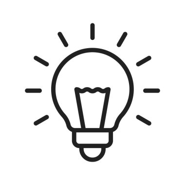 Ampul simgesi vektör görüntüsü. Mobil uygulama web uygulaması ve yazdırma ortamı için uygundur.