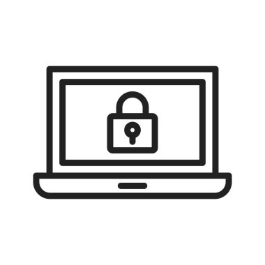Kilitli Sistem simgesi vektör görüntüsü. Mobil uygulama web uygulaması ve yazdırma ortamı için uygundur.