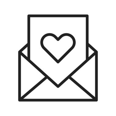 Aşk Harfi ikonu vektör görüntüsü. Mobil uygulama web uygulaması ve yazdırma ortamı için uygundur.