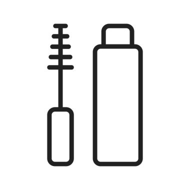 Mascara Fırça ikon vektör görüntüsü. Mobil uygulama web uygulaması ve yazdırma ortamı için uygundur.