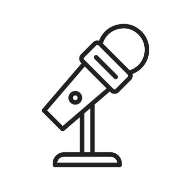 Mikrofon Durağı ikon vektör görüntüsü. Mobil uygulama web uygulaması ve yazdırma ortamı için uygundur.