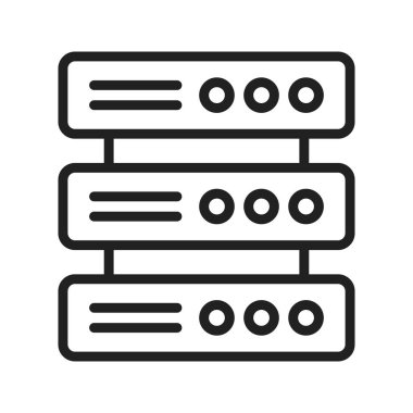 Çoklu Sunucu simgesi vektör görüntüsü. Mobil uygulama web uygulaması ve yazdırma ortamı için uygundur.