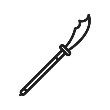 Naginata ikon vektör görüntüsü. Mobil uygulama web uygulaması ve yazdırma ortamı için uygundur.