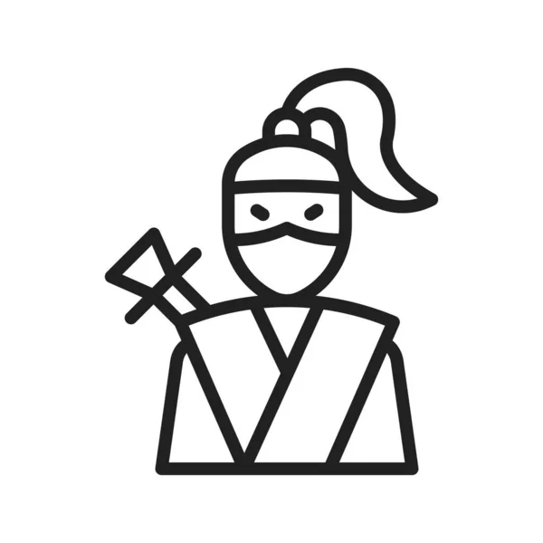 Kunoichi Symbolvektorbild Geeignet Für Mobile Applikationen Und Printmedien — Stockvektor