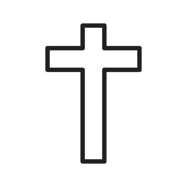 Symbolvektorbild Des Lateinischen Kreuzes Geeignet Für Mobile Applikationen Und Printmedien — Stockvektor