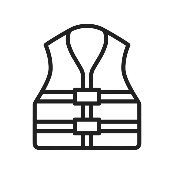 Life Jacket Ikon Vektör Görüntüsü Mobil Uygulama Web Uygulaması Yazdırma — Stok Vektör