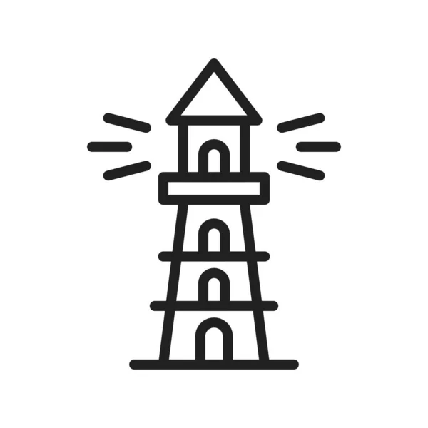 Icono Del Faro Imagen Vectorial Adecuado Para Aplicaciones Móviles Aplicación — Vector de stock
