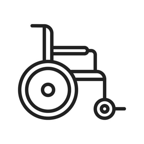 Manuel Tekerlekli Sandalye Ikon Vektör Görüntüsü Mobil Uygulama Web Uygulaması — Stok Vektör