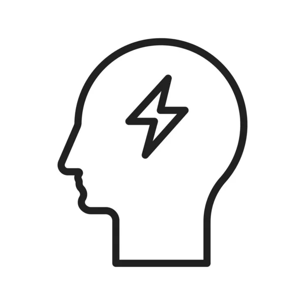 Imagen Vectorial Del Icono Mind Power Adecuado Para Aplicaciones Móviles — Vector de stock