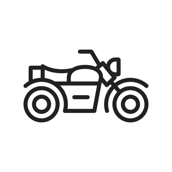 Motorcykel Ikon Vektor Bild Lämplig För Mobil Applikation Webbapplikation Och — Stock vektor