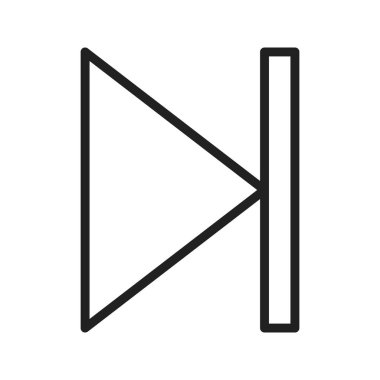 Sonraki Parça simgesi vektör resmi. Mobil uygulama web uygulaması ve yazdırma ortamı için uygundur.