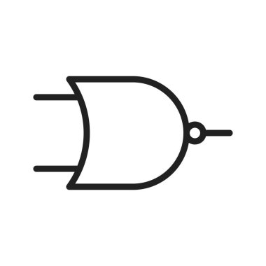 NOR Geçidi ikon vektör görüntüsü. Mobil uygulama web uygulaması ve yazdırma ortamı için uygundur.