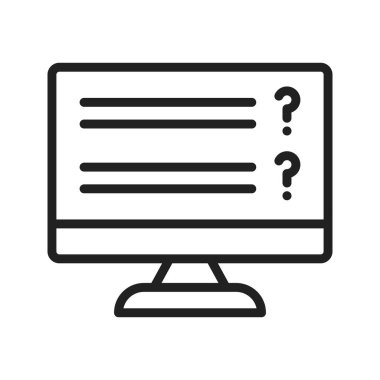 Çevrimiçi Sınav simgesi vektör resmi. Mobil uygulama web uygulaması ve yazdırma ortamı için uygundur.