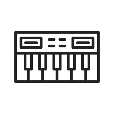 Piyano Klavyesi ikon vektör görüntüsü. Mobil uygulama web uygulaması ve yazdırma ortamı için uygundur.